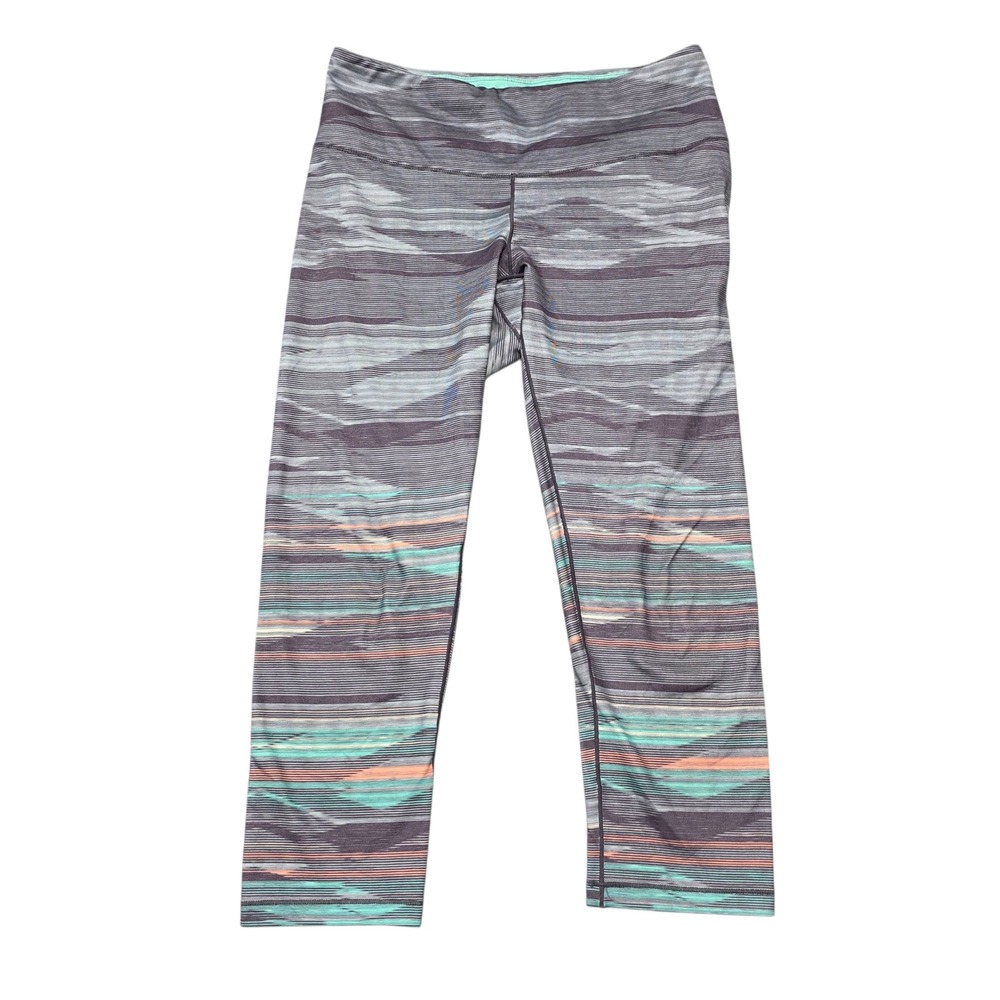 Prana Womens Size‎ S Striped Crop Yoga Pants Athletic Leggings